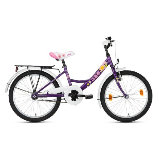Csepel Hawaii 20" gyermek kerékpár - Lila, virág minta